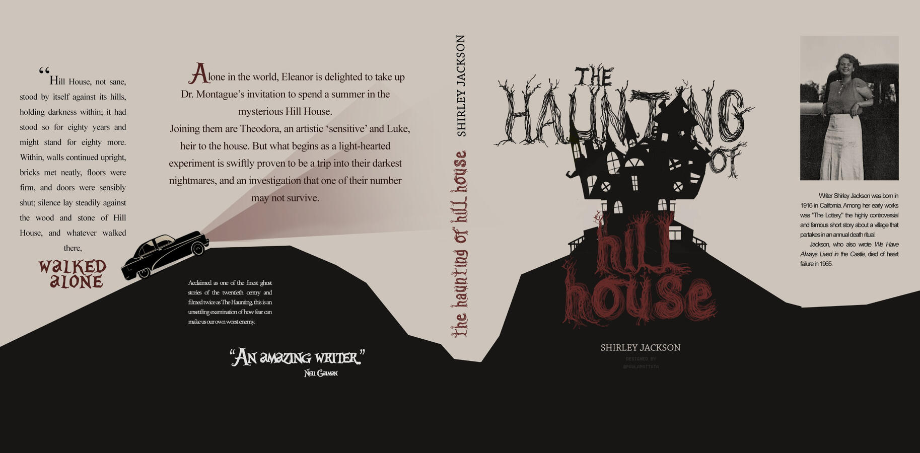 The Haunting of Hill House - Cubierta fan-made, homenaje a la célebre autora de terror Shirley Jackson